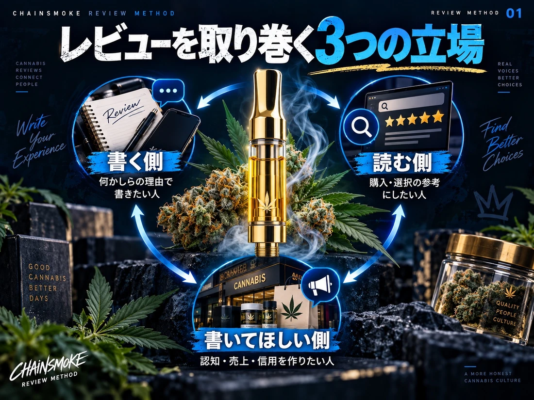 レビューを取り巻く3つの立場
